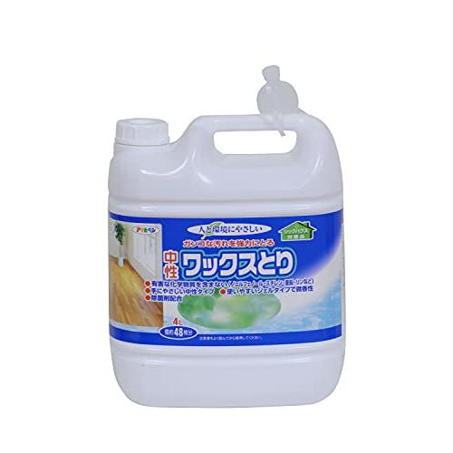 アサヒペン 人と環境にやさしい 中性ワックスとり 4L