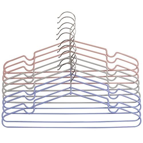 サワフジ 衣類ハンガー 洗濯収納どちらも使えるすべりにくいハンガー SB-40-10P 10本組