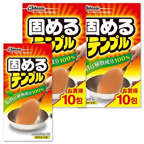 テンプル 油処理剤 固めるテンプル 25包 (1包当たり油600ml) 10包×2 +5包セット 18g×25包 油 オイル 処理 油凝固剤