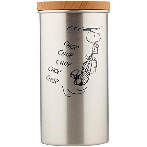 大西賢製販 PEANUTS スヌーピー ステンレス キャニスター シルバー Φ8.3×H16cm PG-2501