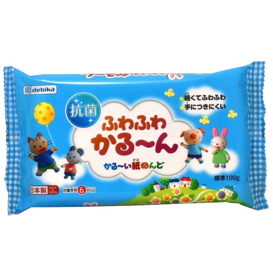 デビカ 抗菌 ふわふわかる〜ん かる〜い紙ねんど 100g 093187 【10個セット】