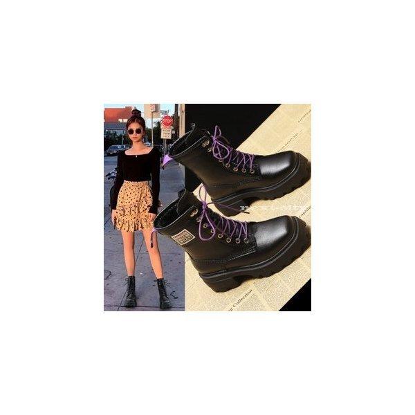 ブーツ レディース 身長アップ6cm 厚底ブーツ ハイカット イギリス風 ショートブーツ ファッション おしゃれ 秋冬新作