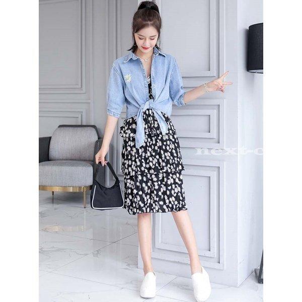 超人気新品 デニムシャツ レディース 大きいサイズ 前結び Uv 半袖 人気 デニム カジュアル アウター ダンガリーシャツ ボレロ カーディガン 半袖 サイズ L Www Naprehab Com