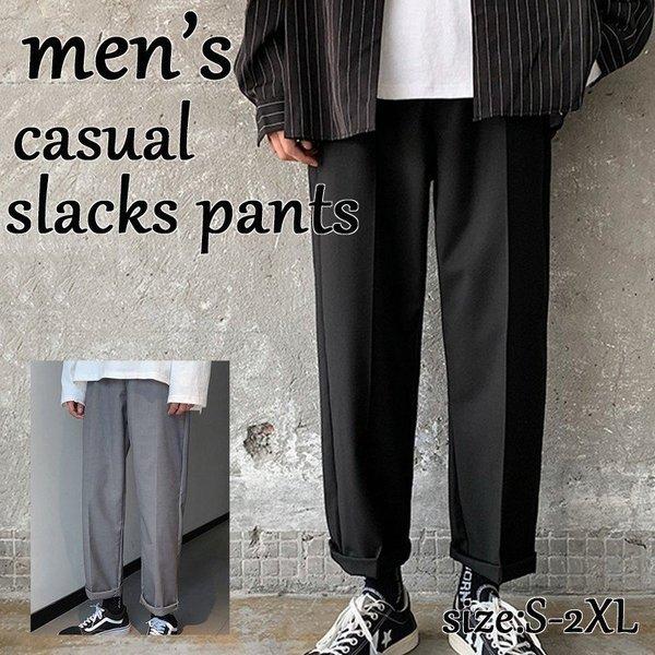 スラックス メンズ テーパードパンツ センタープレス ストレート パンツ ファッション カジュアル 新入荷