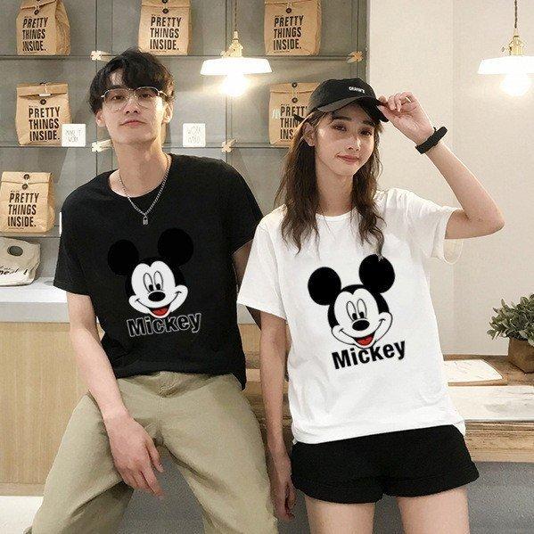 Tシャツ レディース メンズ 男女兼用 カットソー Oネック 半袖 プリントtシャツ ミッキーマウス ペアルック カップル 恋人 記念日 プレゼント 6smvao8ago レディースファッション Www Ladosur Cl