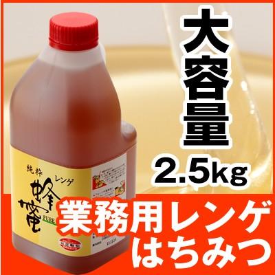 はちみつ 業務用 中国産 レンゲ蜂蜜 大容量2.5kg : 熊手のはちみつ