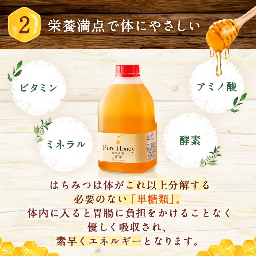 熊手のはちみつ はちみつ 国産はちみつ 業務用 2kg 送料無料 純粋