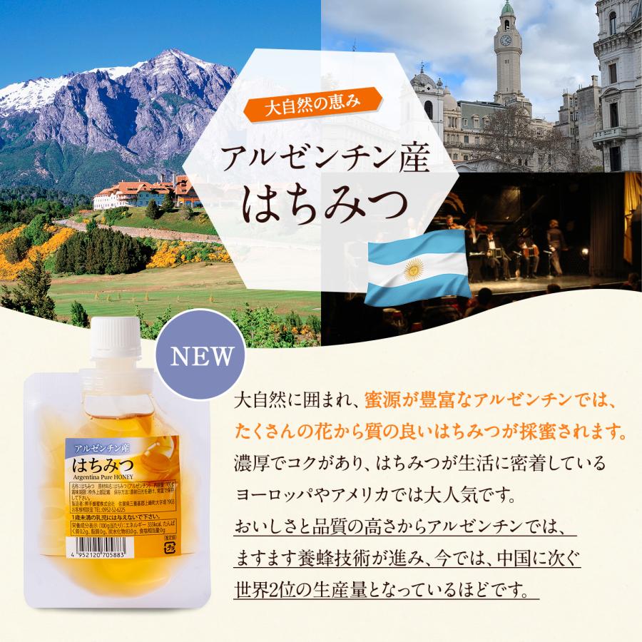 5種類蜂蜜セット(ハンガリーアカシア・カナダ・ウクライナ・アルゼンチン・オリジナルアカシア）各100g×5個  メール便限定 送料無料 お試し商品 サンプル　爆買 | 熊手のはちみつ | 09
