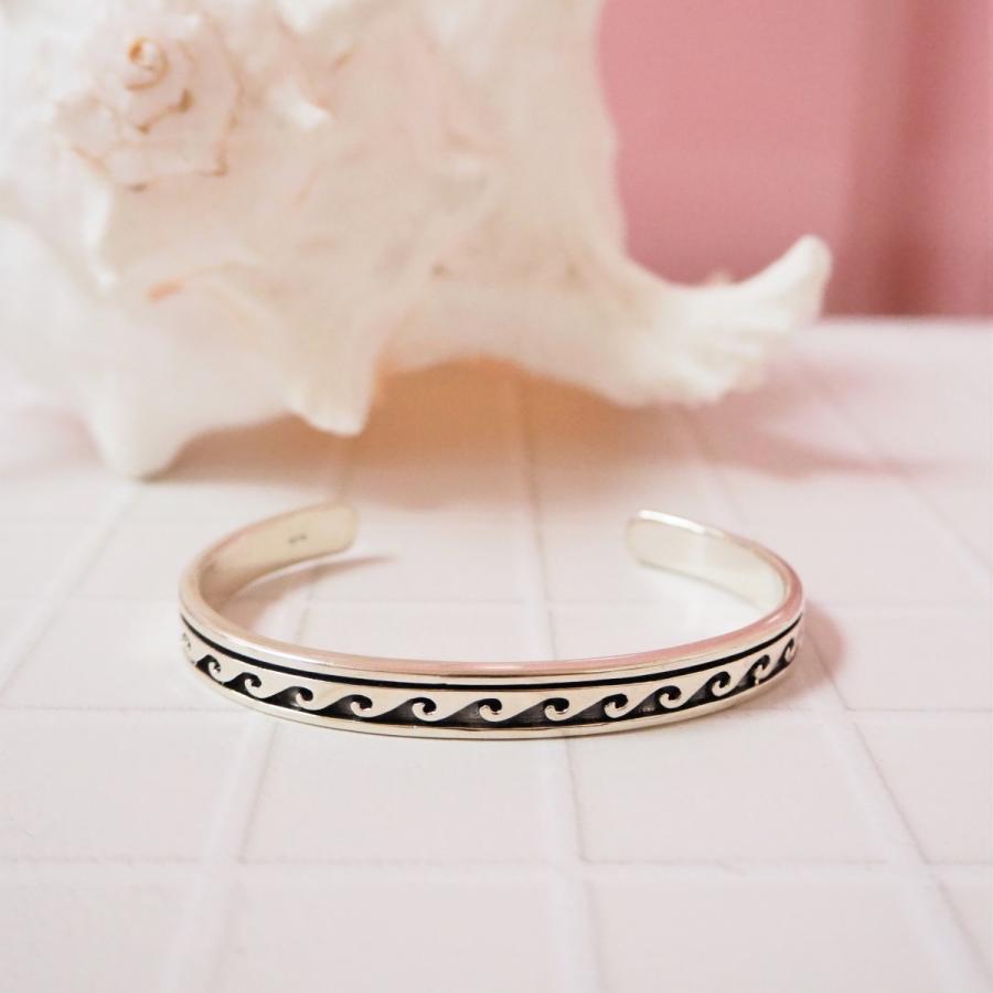Wave Bangle シルバー9215 ウェーブバングル 波 女性 : SEARCH. - 通販