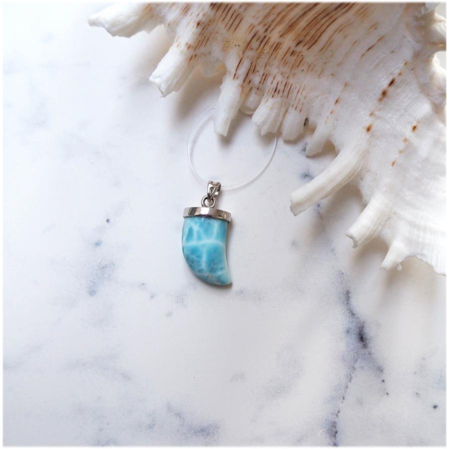 園』高品質ラリマーのマクラメペンダントネックレス 精玲』高品質