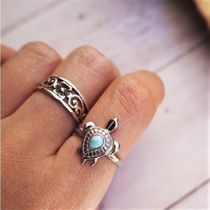 ラリマー リング 指輪 シルバー925 ドミニカ産 : SEARCH. - 通販