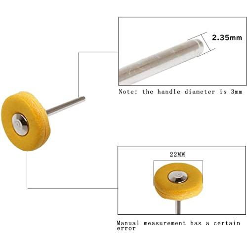 AmoYoung リューターバフ フェルトバフ&リューター繊維バフ 3種類 円筒型 砲弾型 ホイール型 鏡面研磨や金属磨き仕上げ 電動 ドリル ルーター ビット 研磨｜3939rainbow｜04