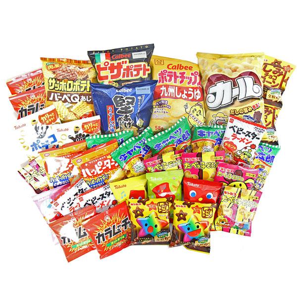 お菓子 詰め合わせ 西日本限定カールも入った、人気ポテトチップスや