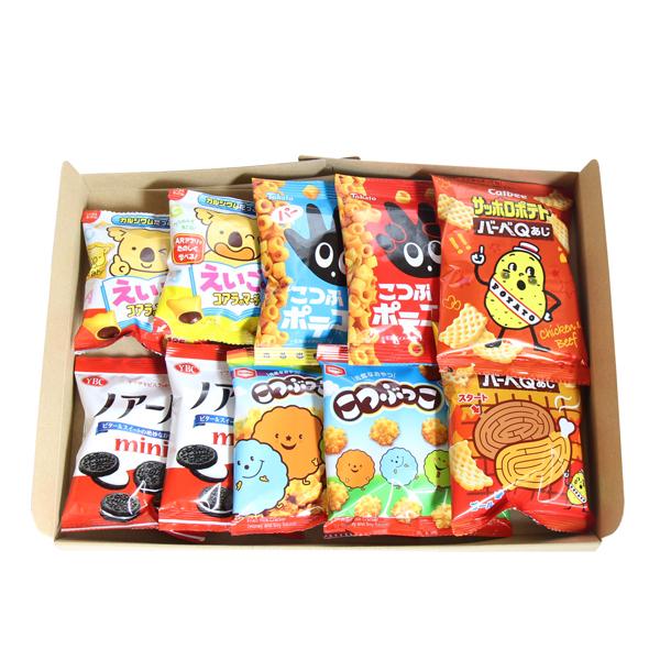 お菓子 詰め合わせ (全国送料無料)人気メーカー 小袋スナック おやつセットA（5種・計10コ） さんきゅーマーチ メール便 (omtmb7870)｜39march｜03