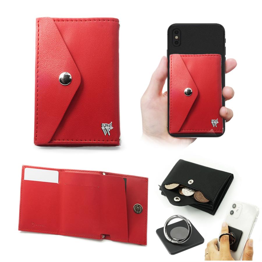 あさイチで紹介！】「and W」slim リング付 PU 財布 ミニマム ミニ