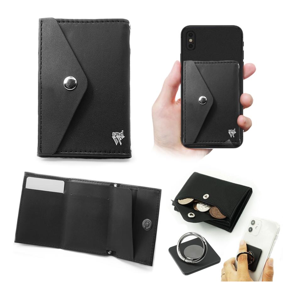 あさイチで紹介！】「and W」slim リング付 PU 財布 ミニマム ミニ