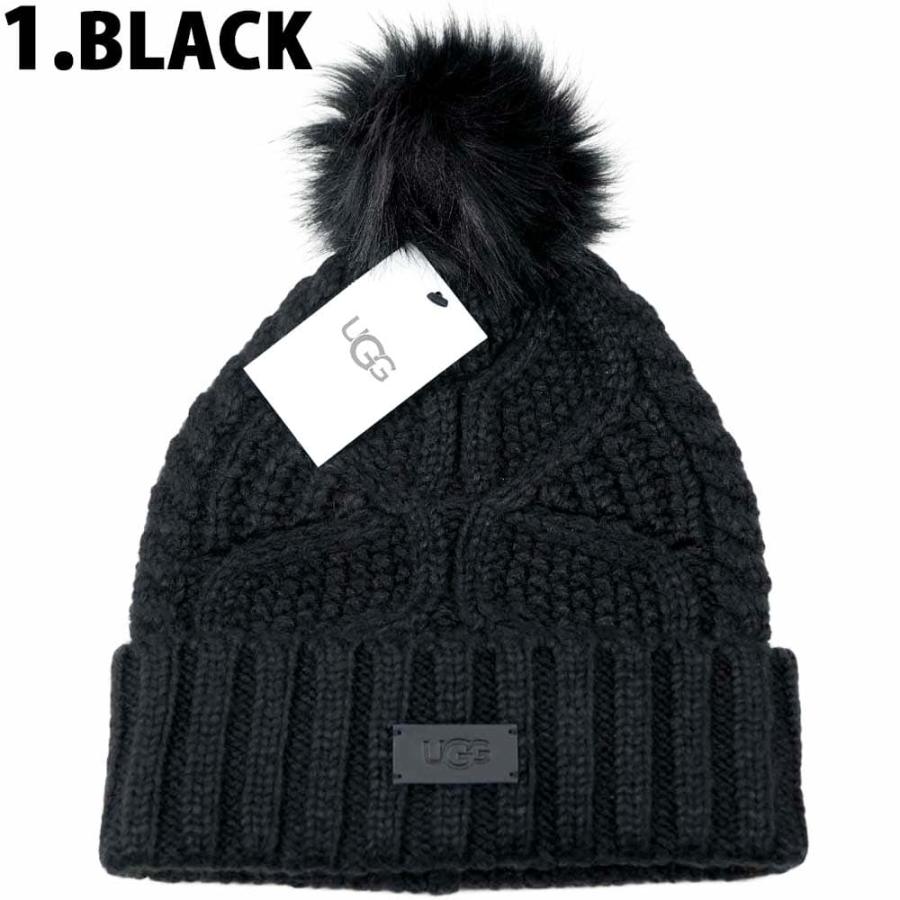 UGG（アグ） 並行輸入品 ニット帽 帽子 ハット ブラック チェスナット