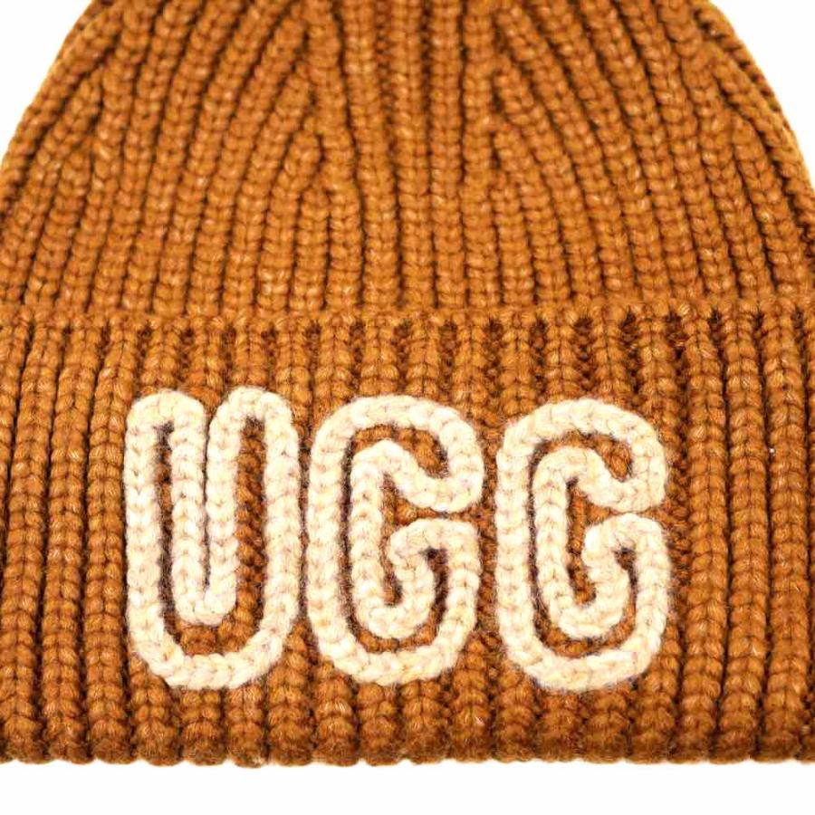 UGG（アグ） 並行輸入品 ニット帽 帽子 ハット ブラック デコ ホワイト