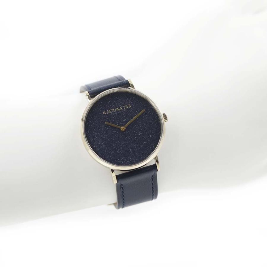 COACH コーチ 腕時計 ペリー 36mm ラウンド ネイビー×ゴールド 