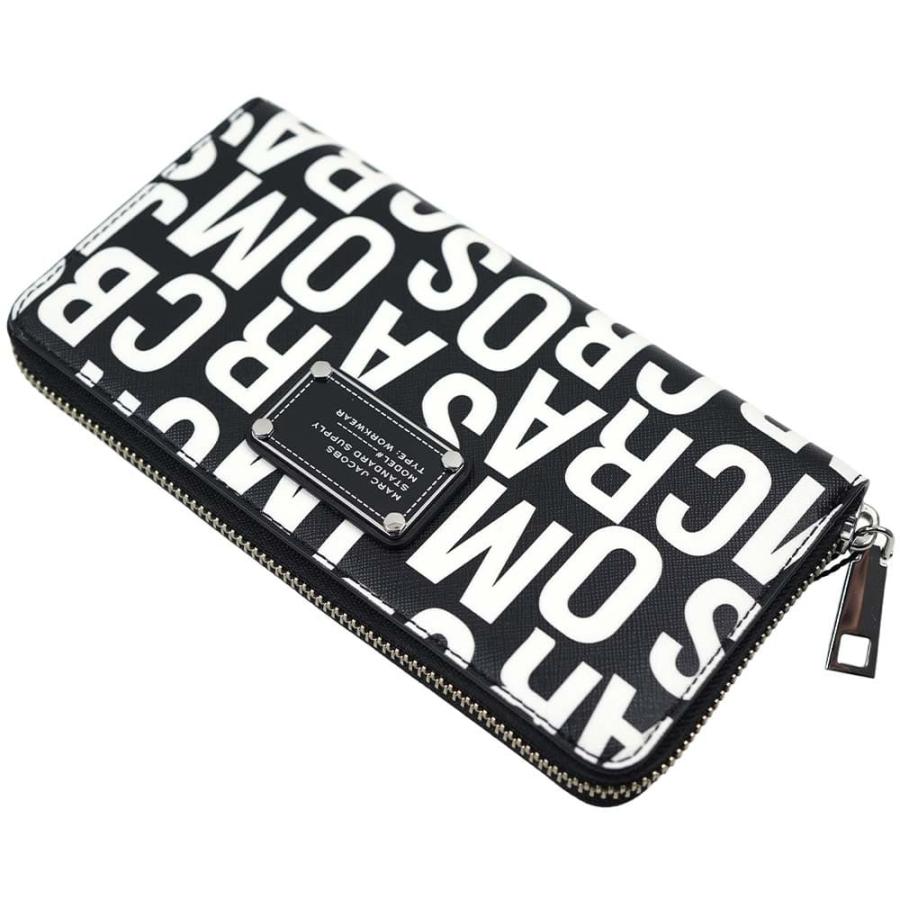 マークジェイコブス MarcJacobs二つ折り財布 レザー ブラック ホワイト マーク ジェイコブス MARC JACOBS マークジェイコブス 二つ折り財布