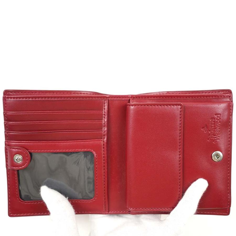 ヴィヴィアンウエストウッド 二つ折り財布 ショルダーウォレット Vivienne Westwood POLLY CARD CASE WITH CHAIN RED CAHO-CARD HOLDER 51130003 01837 H401｜39surprise｜04