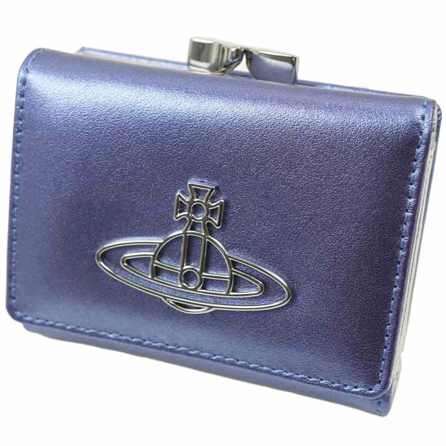 ヴィヴィアン ウエストウッド VIVIENNE WESTWOOD 財布 がま口 三つ折り レディース THIN LINE ORB 折りたたみ 三つ折り 財布 51150026U L0039 ヴィヴィアン ウエストウッド Vivienne Westwood 三つ折り財布