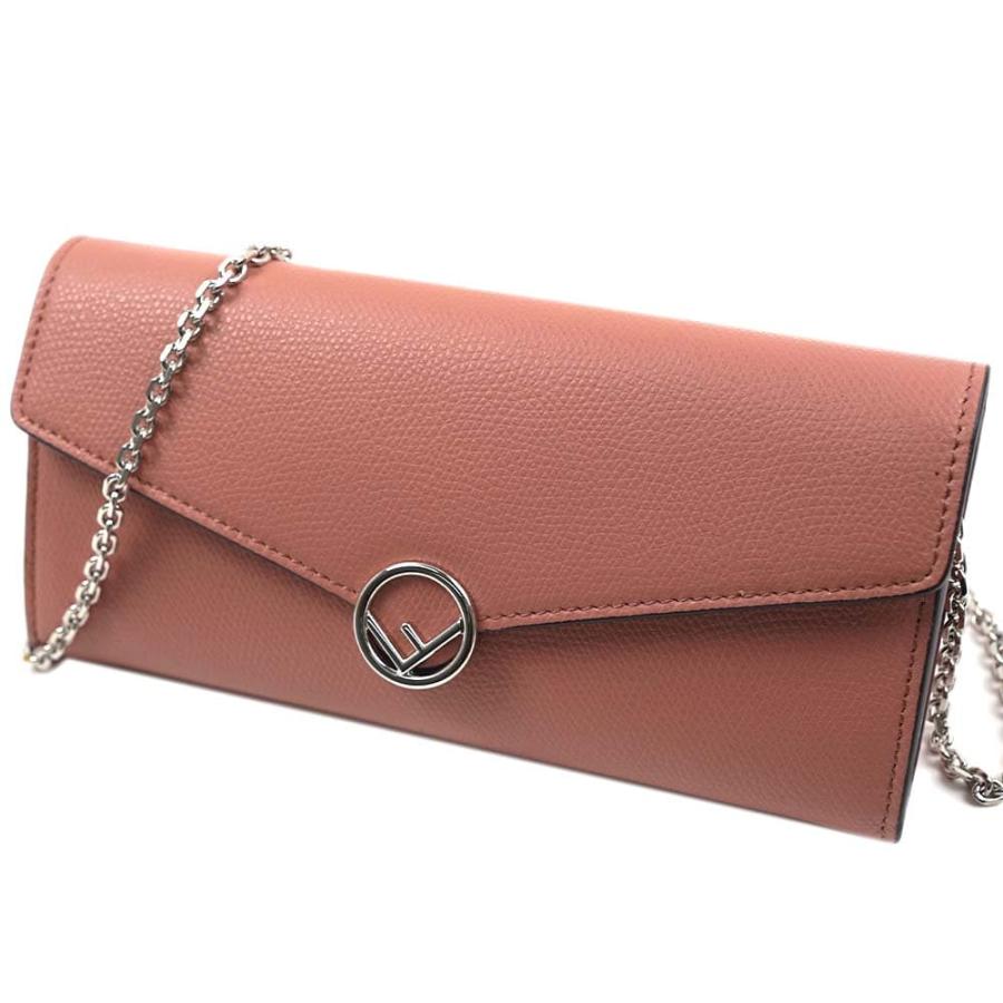 フェンディ FENDI 長財布 エフイズ フェンディ ブラウン ピンク FENDI（フェンディ） 長財布 エフイズ レザー ピンクベージュ