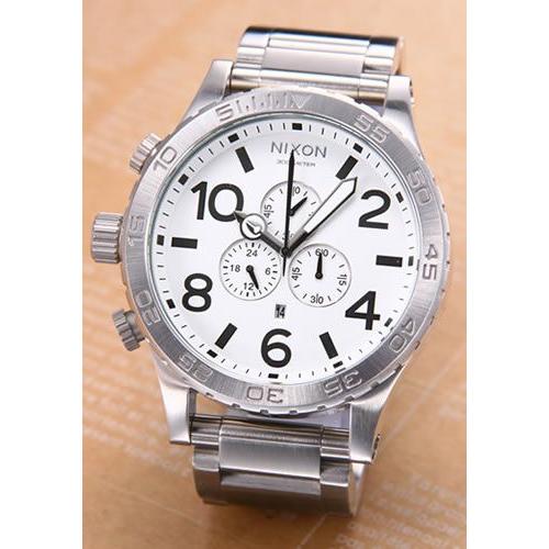 ニクソン NIXON 腕時計 クロノグラフA083-100 シルバー ホワイト