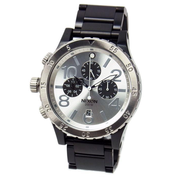 ニクソン NIXON 腕時計 A037-000 クロノグラフ シルバー ブラック