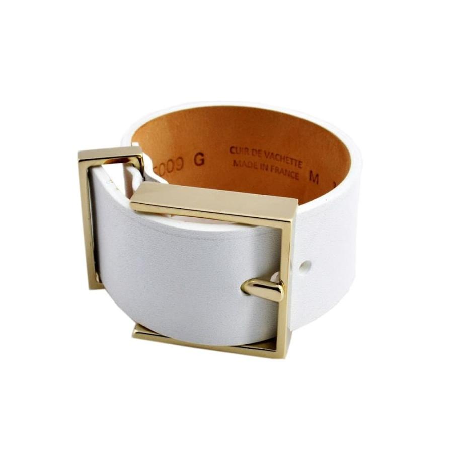 でおすすめアイテム ブレスレット バングル レディース メゾンボワネ Boinet Maison メゾンボワネ 30mm バングル ブレスレット レザー ベルトタイプ M White 09 79 g Boinet Maison レディースアクセサリー