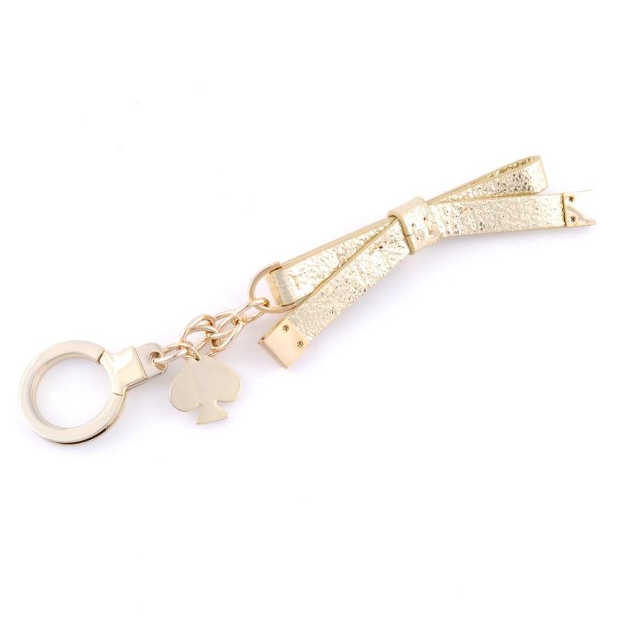 Kate Spade ケイトスペード 1KRU0112711 Metallic Leather Bow Keychain Key Fobs