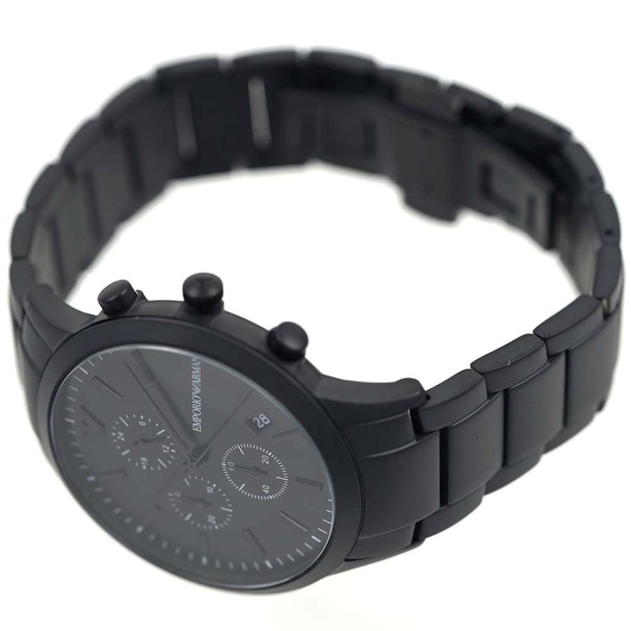 並行輸入品 エンポリオアルマーニ 腕時計 メンズ クロノグラフ 日付カレンダー ブラック シェル文字盤 EMPORIO ARMANI RENATO AR11275の画像