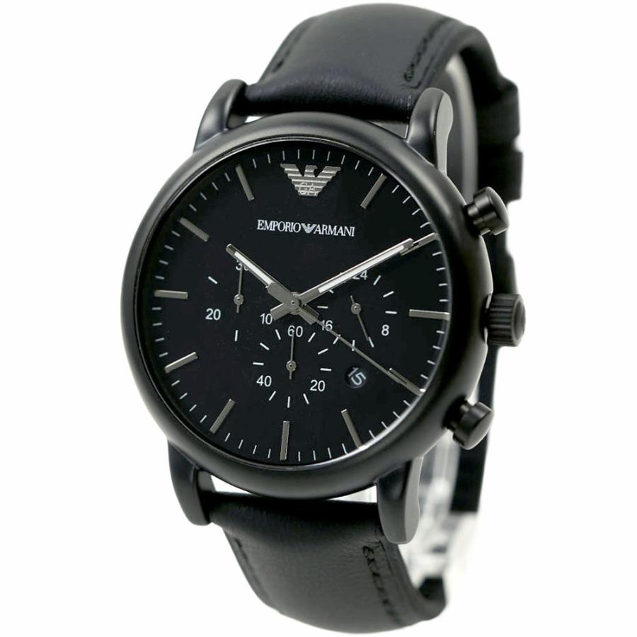 EMPORIO ARMANI 並行輸入品 エンポリオアルマーニ 腕時計 メンズ クロノグラフ 日付カレンダー ブラック 46MM AR1970 ...