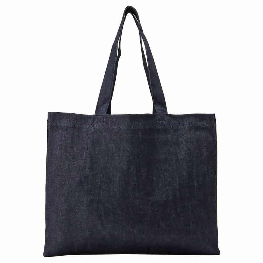 並行輸入品 アーペーセー バッグ A.P.C. ユニセックス APC ロゴプリント デニム トートバッグ ショルダーバッグ インディゴ ネイビー系 COCSX-M61446-IAI-INDIGOの画像