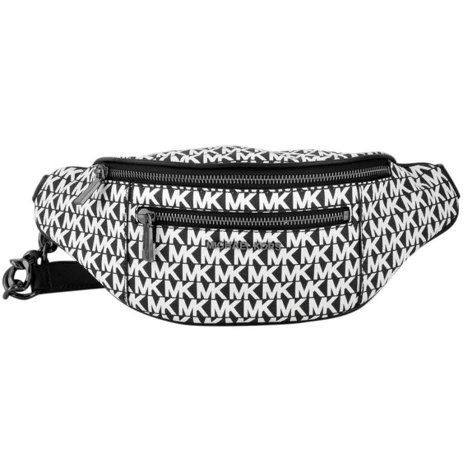 マイケルコース バッグ MICHAEL KORS BLK/WHT MKロゴプリント 