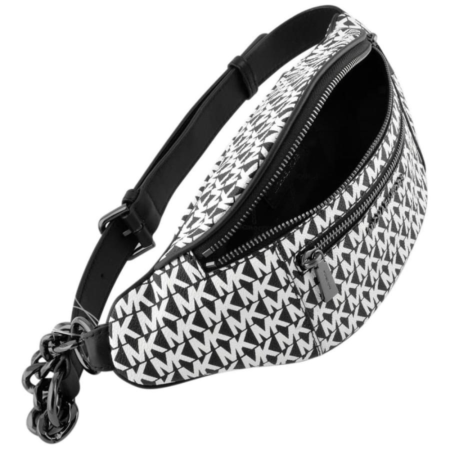 マイケルコース バッグ MICHAEL KORS BLK/WHT MKロゴプリント 