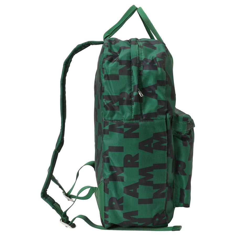 並行輸入品 マル二 キッズ バックパック リュックサック MARNI レディース M00633 M00RI 0M523 大人もOK マキシロゴプリント グリーン系 ガールズ ボーイズの画像