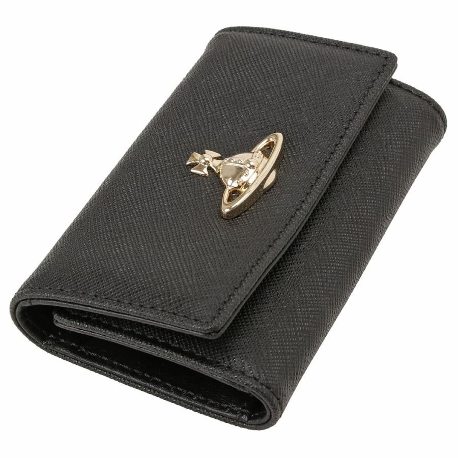 ヴィヴィアンウエストウッド キーケース Vivienne Westwood レディース 51020001 L001N N403 サフィアーノ 4連 ブラック SAFFIANO KEY CASE 51020001-L001N-N403｜39surprise｜04