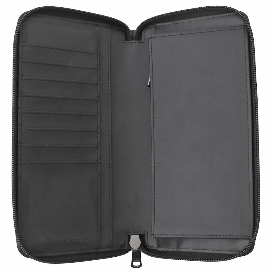 アルマーニエクスチェンジ 財布 Armani Exchange メンズ A X Ax ロゴプリント柄 ラウンドファスナー長財布 ブラック ウォレット Cc230 000 最高の