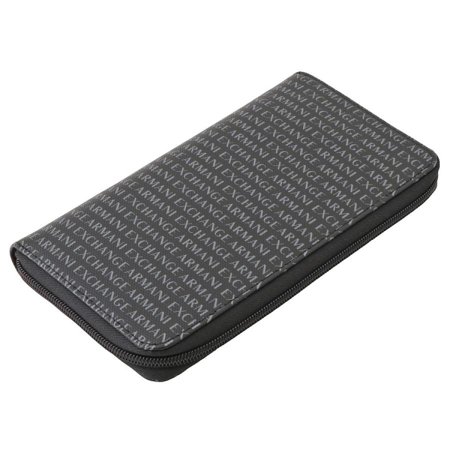 アルマーニエクスチェンジ 財布 Armani Exchange メンズ A X Ax ロゴプリント柄 ラウンドファスナー長財布 ブラック ウォレット Cc230 000 最高の