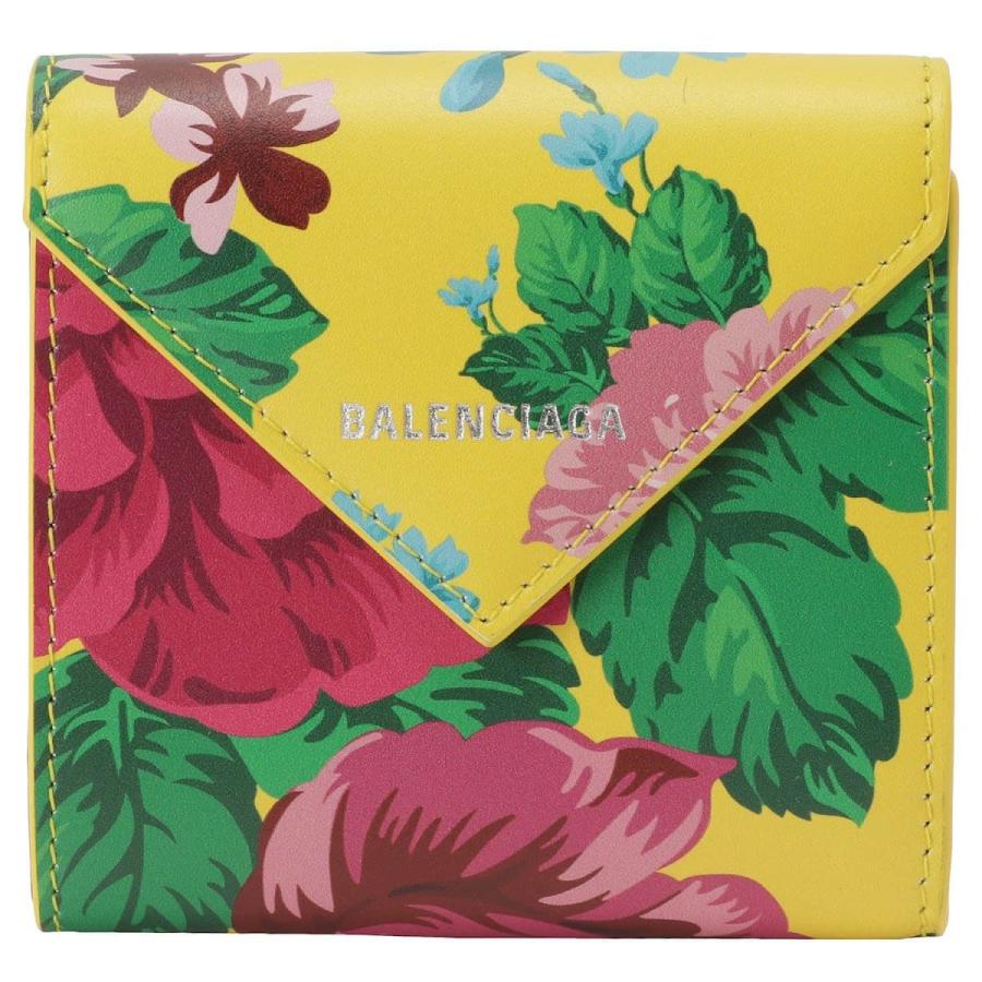バレンシアガ 財布 BALENCIAGA 637450 210ER 7563 フラワープリント 三 