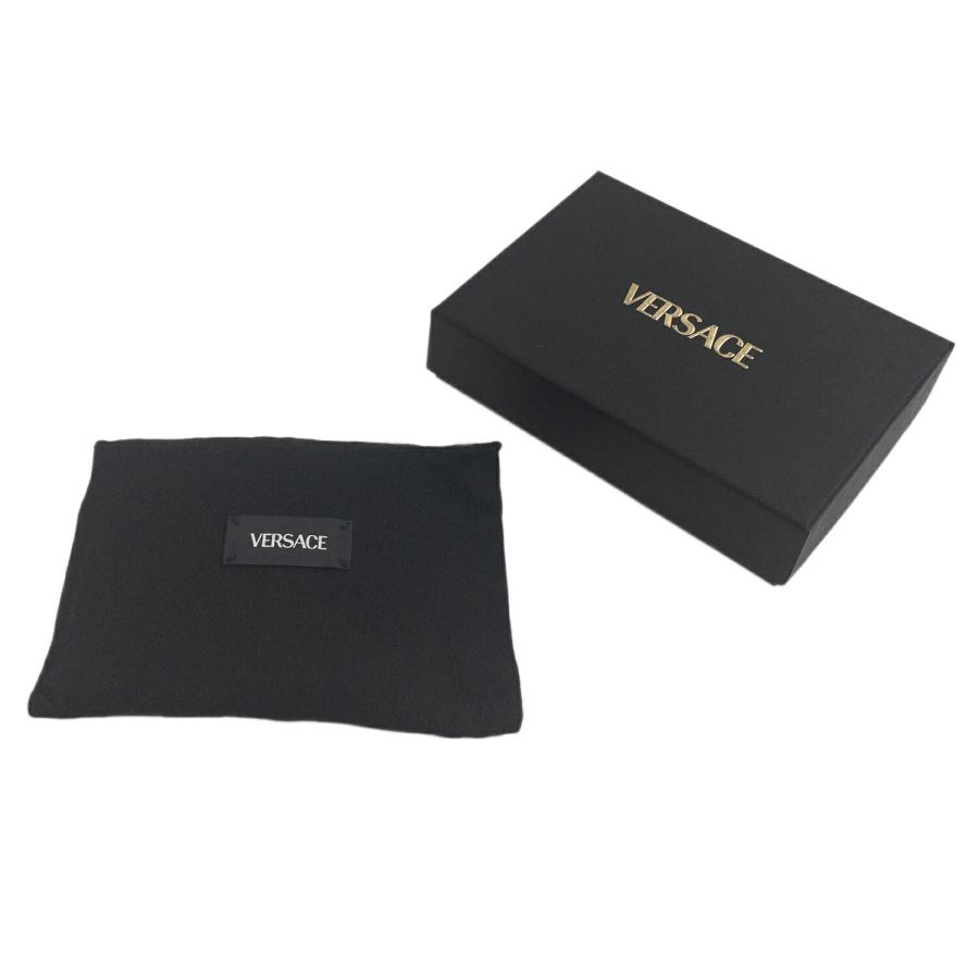 並行輸入品 ヴェルサーチェ 財布 VERSACE メンズ DPU6737 1A10544 1B00V メドゥーサ ビギー 小銭入れ付 二つ折り財布 ブラック MEDUSA BIGGIEの画像