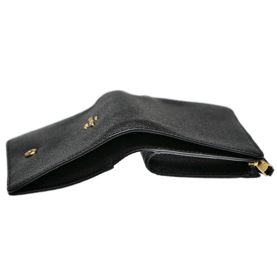 ✨️新品未使用✨️COACH ブラック ロゴ 長財布 未使用級】COACH レザー 長財布 ロゴ金具 フラップ ブラック 型