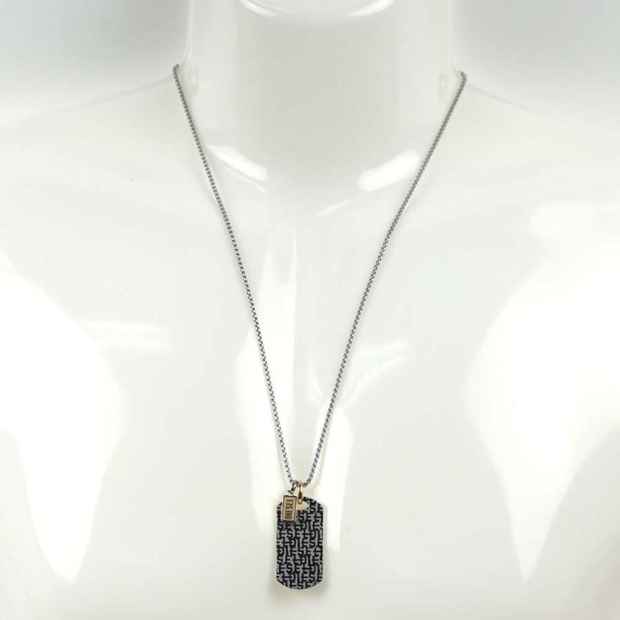 DIESEL シルバー/イエロー ネックレス DIESEL（ディーゼル） ネックレス ペンダント アクセサリー 喜平