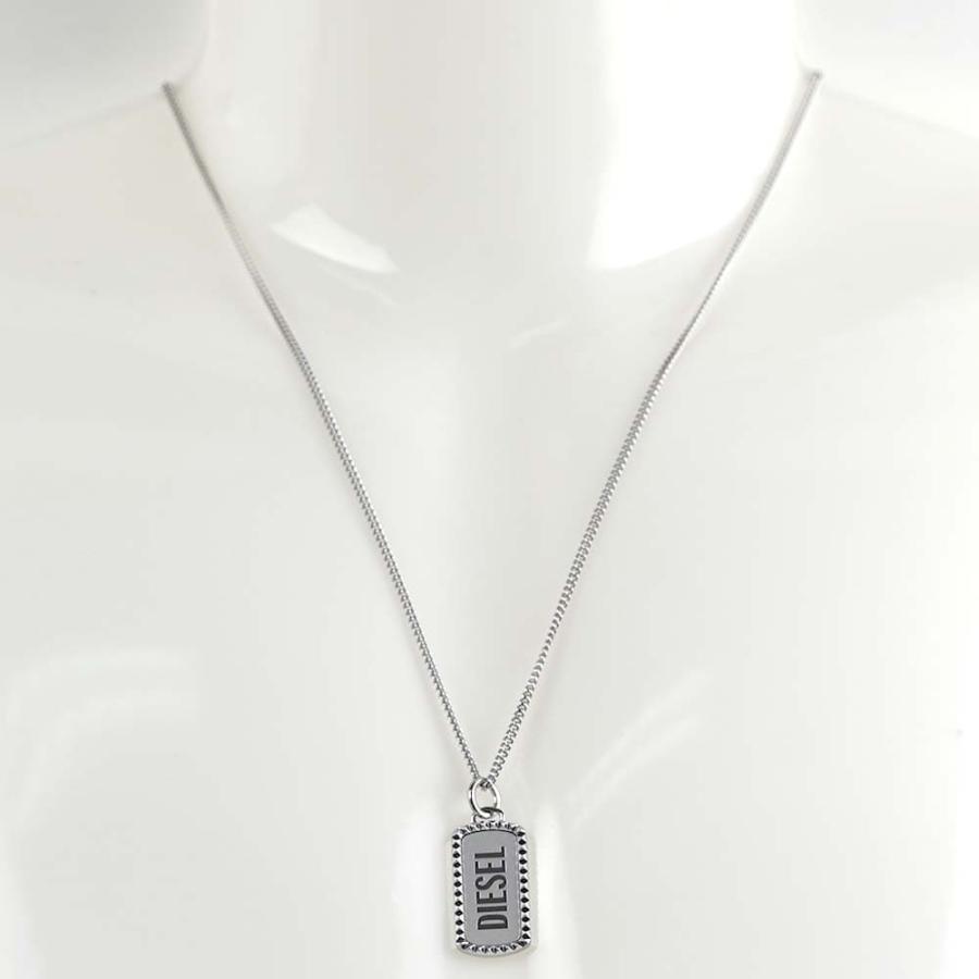 並行輸入品 ディーゼル ネックレス ペンダント アクセサリー メンズ レディース シルバー NK DT STUD SS SILVER DIESEL DX1455040の画像