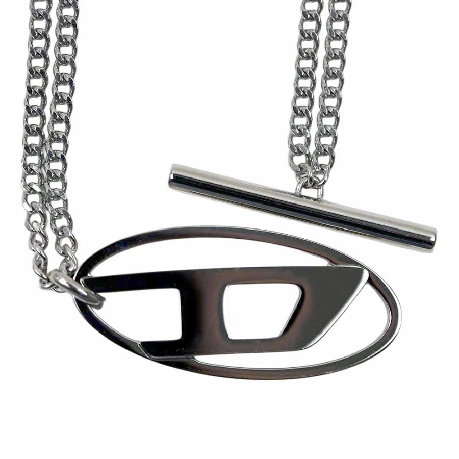 DIESELディーゼル　ネックレス　ブラック/シルバー　美品 DIESEL（ディーゼル） 並行輸入品 アクセサリー ネックレス レディース