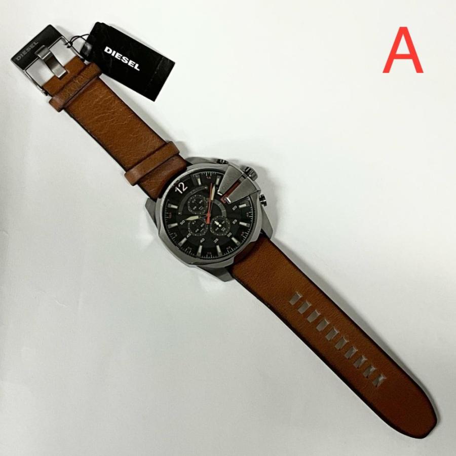 並行輸入品 [訳ありアウトレット(ベルトにシワ、キズ)] ディーゼル 腕時計 メンズ クロノグラフ 日付カレンダー メガチーフ DIESEL DZ4343の画像