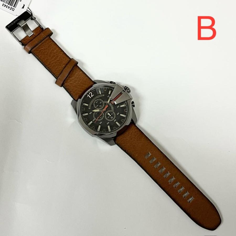 並行輸入品 [訳ありアウトレット(ベルトにシワ、キズ)] ディーゼル 腕時計 メンズ クロノグラフ 日付カレンダー メガチーフ DIESEL DZ4343の画像