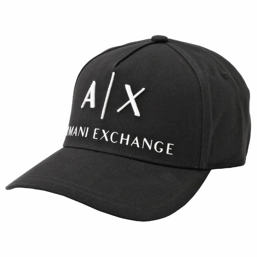 アルマーニエクスチェンジ 帽子 ARMANI EXCHANGE メンズ ユニセックス AX A/X ロゴ 刺繍 ベースボールキャップ ブラック