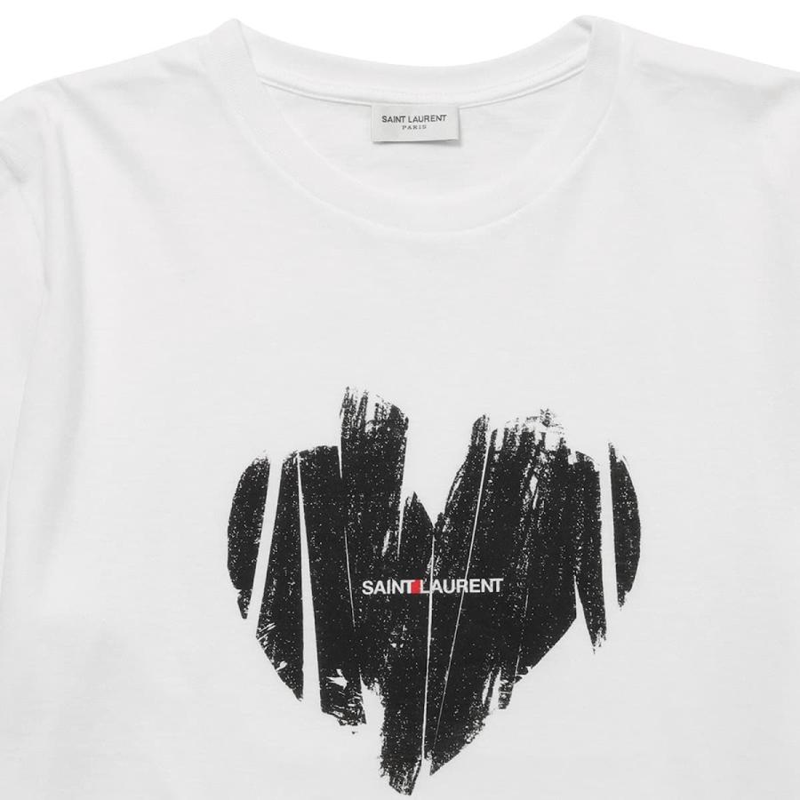 サンローラン Tシャツ 615522 YBSO2 9744 M ハート ロゴプリント